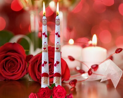 Valentine Candle, Valentine Bear Candle, Bear Candlesticks, Cute Bear  Valentine Taper Candle, Love Candle, Red Hearts Taper, Bear Love Taper